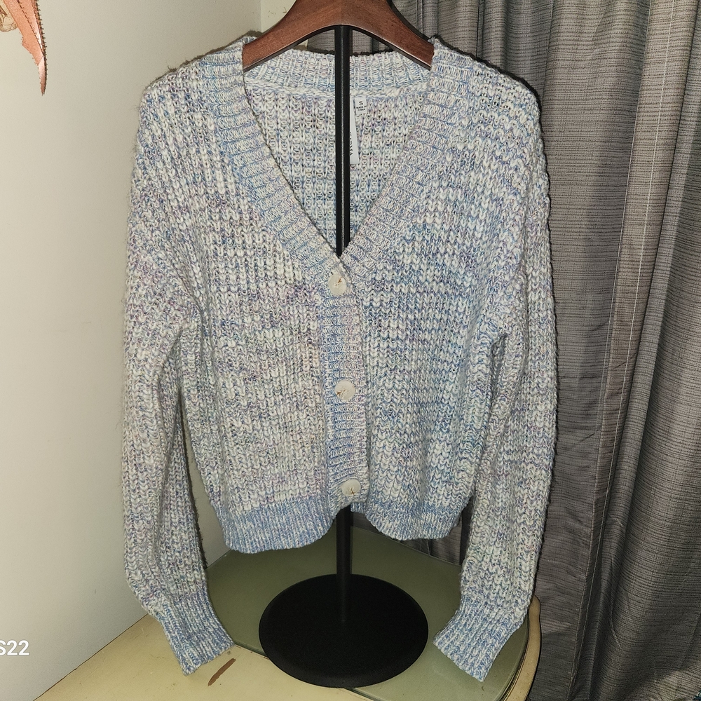 Cozy Knit Cardigan in Soft Blue